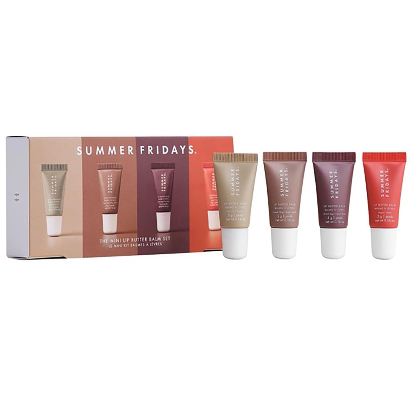 Summer Fridayss Lip Butter Balm, Summer Lip Balm Moisturizing Natural Lip Balm (4pc), Locks In Moisture, Moisturizes And Brightened, Contains Shea Butter, For Chapped Lips, For Men And Women