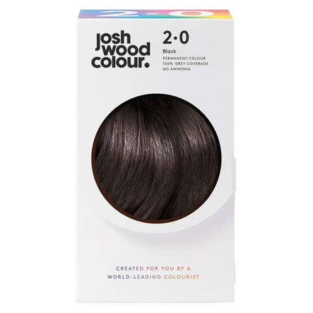 Josh Wood Permanent Colour 2.0 (Black) - Celebrity-approved, ammonia-free hair dye - Leaves hair super shiny and hydrated with 100% grey coverage - Natural-looking and Vegan