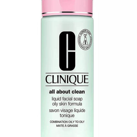 Clinique all about clean liquid facial soap oily skin formula , 200 ml ( Package may vary)