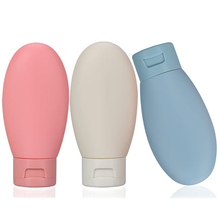 LIYUABU 3 Pcs Travel Bottles Set,60ML Travel Bottles & Containers,Small Mini Empty Plastic Squeeze Bottles for Travel Toiletries,Shampoo and Conditioner with Storage Bag