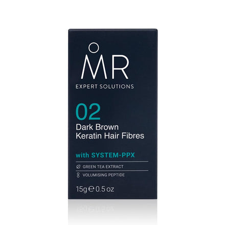 MR Dark Brown Hair Fibres (15g). Paraben Free Hair Loss Concealer with System-PPX, Thinning Hair Concealer for Bald Patch Cover Up, Hair Fibres Dark Brown, Hair Thickener for Men, Hair Texture Powder