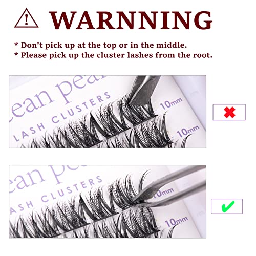 Cluster Lashes 72 Clusters Individual Lashes DIY Lash Extensions 10-16mm Length Reusable Soft Natural False Eyelashes Super Thin Band Wide Stem Eyelash Extensions for Makeup at Home