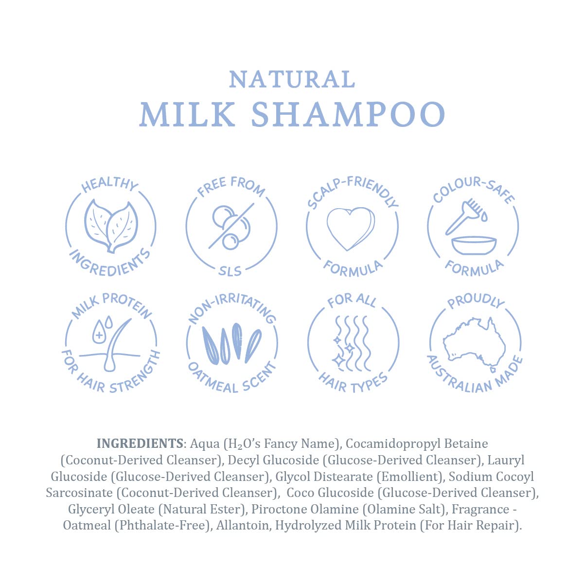 MooGoo Milk Shampoo – For Itchy, Dry, Eczema, Psoriasis & Dandruff Prone Scalps – SLS, Silicone, Sulfate & Paraben Free - Natural & Gentle Formula – 500ml / 16.9 fl.oz.