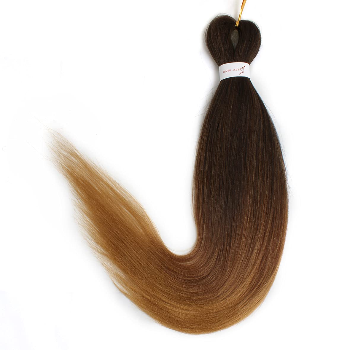 Leeven 26 Inch Pre Stretched Braiding Hair 8 Packs Yaki Braiding Hair Extensions for Box Braids Ombre Crochet Braids Hot Water Setting Pre Stretched Braiding Hair Extensions EZ Braids 1B/30/27#