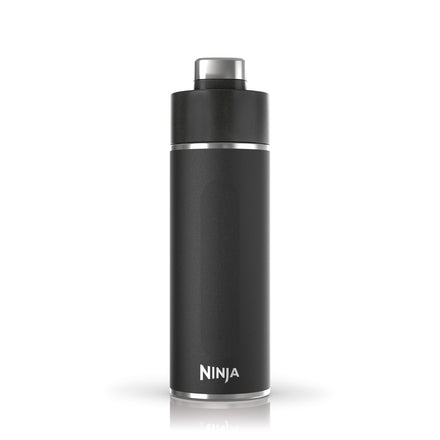 Ninja Thirsti Water Bottle and Flask 530 ML with Leak-Proof Lid, Designed for Carbonated, Hot & Cold Drinks, Ideal for Travel & Sports, Triple Insulated, Stainless Steel Bottle, Black, DW1801EUUKBK