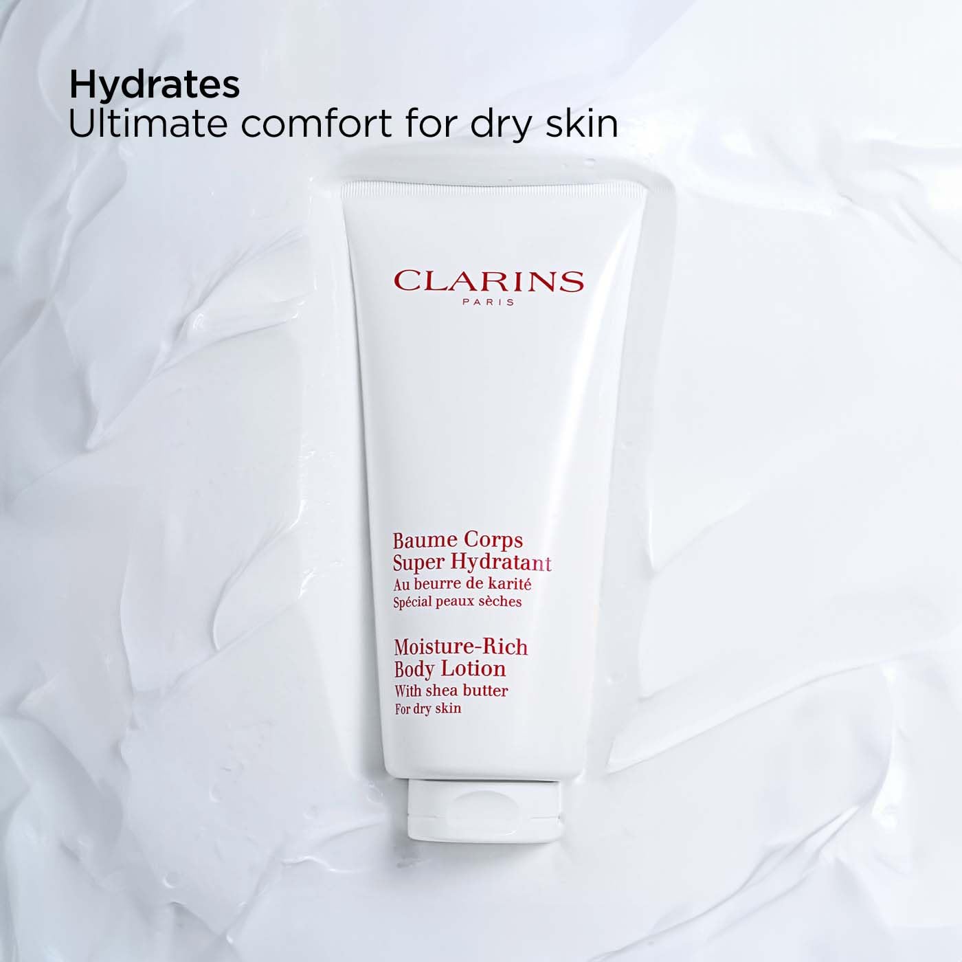 Clarins Moisture-Rich Body Lotion 200ml | Deeply Nourishing Shea Butter Formula, 48-Hour Hydration, Suitable for Dry & Dehydrated Skin