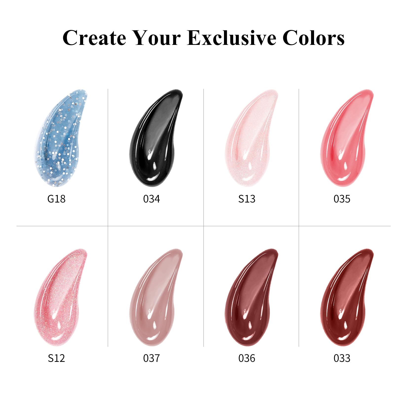 PHOENIXY Poly Nail Gel Kit, 8 Colors 15ml Poly Nail Builder Extension Gel Nail Kit With 36W Nail Lamp, Slip Solution and Base Top Coat Nail Kit Gift for Women