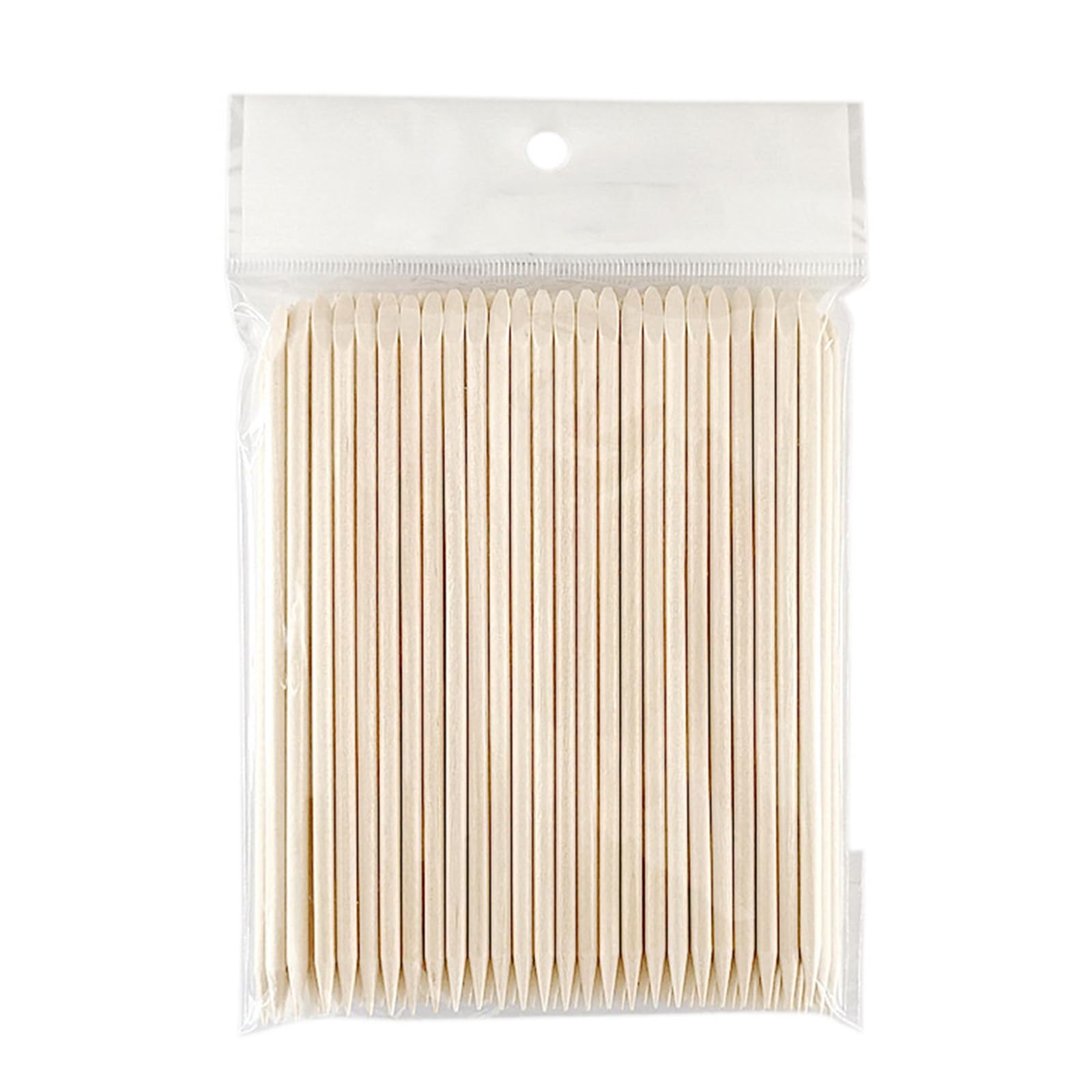100Pcs Orange Wood Nail Sticks,Double Sided Multi Functional Cuticle Pusher Tools,Cuticle Pusher Remover Cleaner for Nail Manicure Pedicure