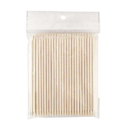 100Pcs Orange Wood Nail Sticks,Double Sided Multi Functional Cuticle Pusher Tools,Cuticle Pusher Remover Cleaner for Nail Manicure Pedicure