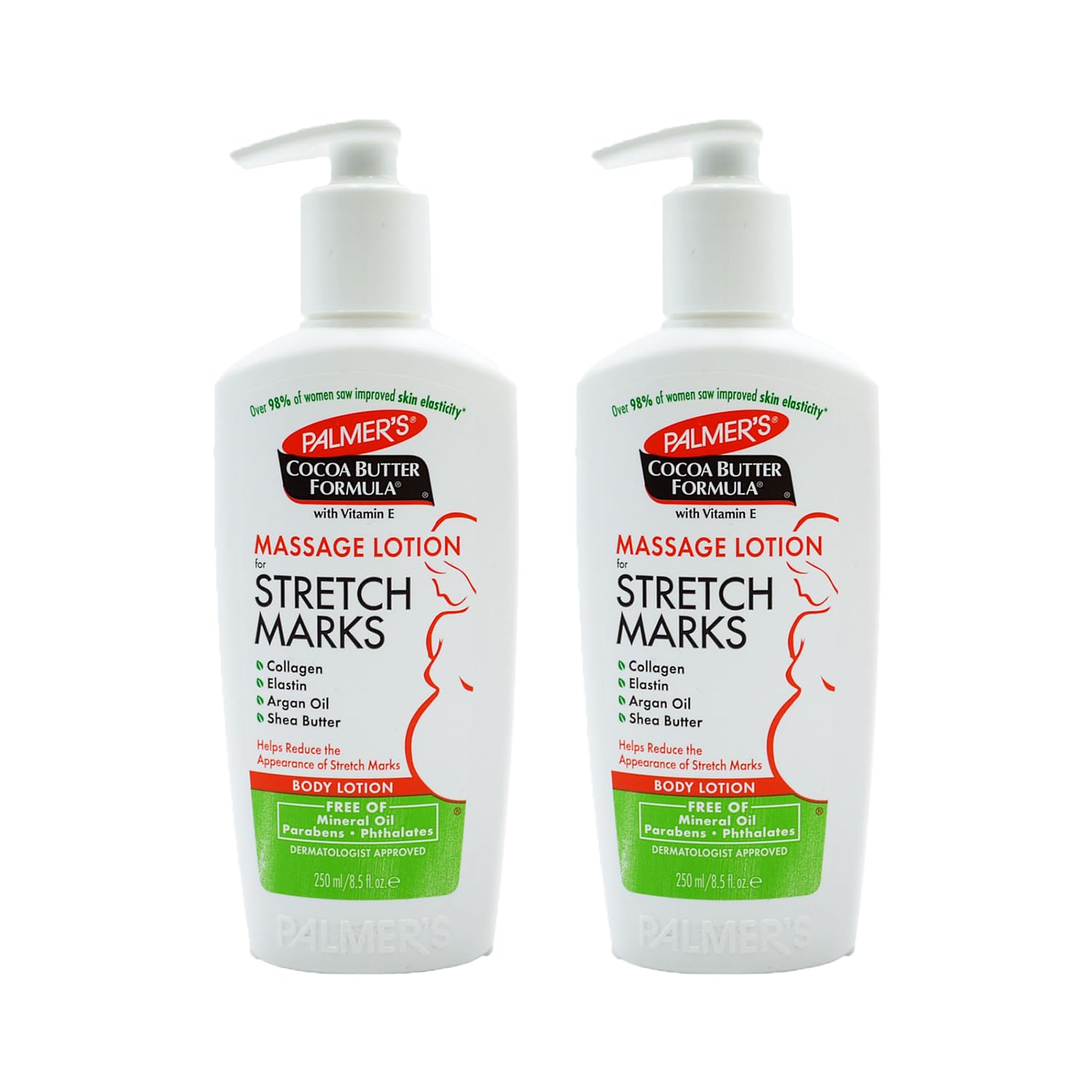 Palmer's Stretch Mark Lotion -Advanced Stretch Mark Removal Formula with Cocoa Butter - Anti Stretch Mark Lotion Pregnancy 250ML Pack of 2