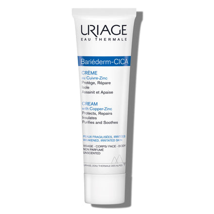 Uriage Bariederm Repairing Cica-Cream with Cu-Zn Repairs Soothes, 100