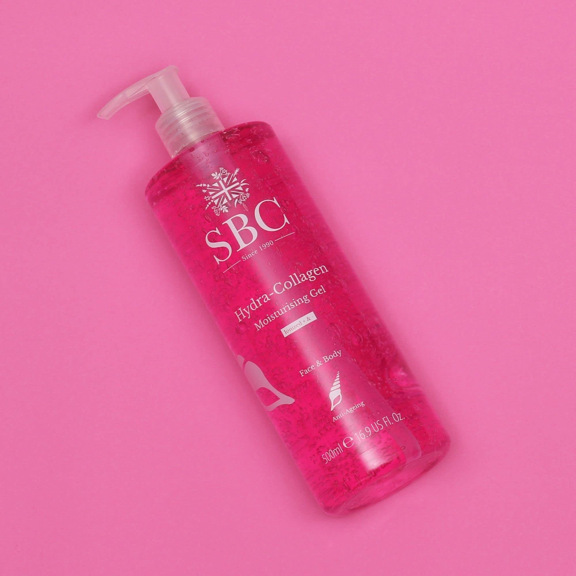 SBC Collagen Gel with pump dispenser, 500ml, face/body moisturiser