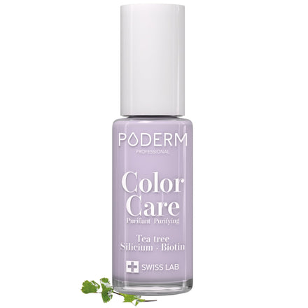 PODERM Swiss-Made Antifungal Nail Polish – Lilac | Breathable Treatment with Tea Tree, Silicon & Biotin | Strengthens, Repairs & Conceals Yellow, Brittle & Damaged Nails | Podiatrist-Developed