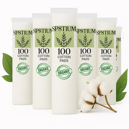 SP8TIUM Cotton Pads Cotton Wool Pads Non-Fleecing No Shed Makeup Remover (600 Pack)