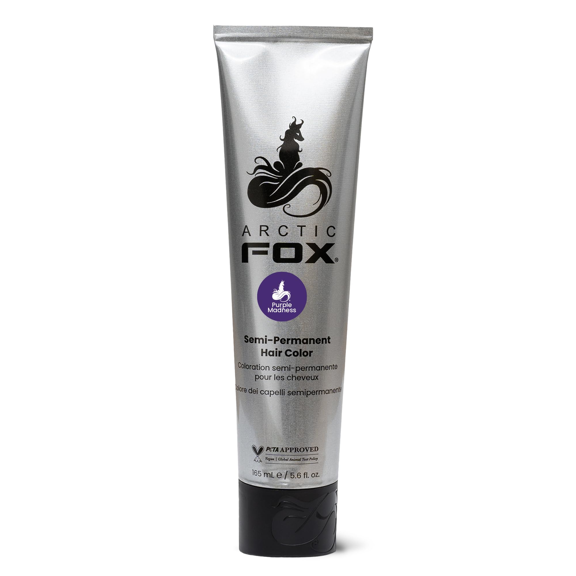 ARCTIC FOX 100% Vegan & Cruelty Free Vibrant Semi Permanent Hair Colour Dye - Purple Madness 165 ml e
