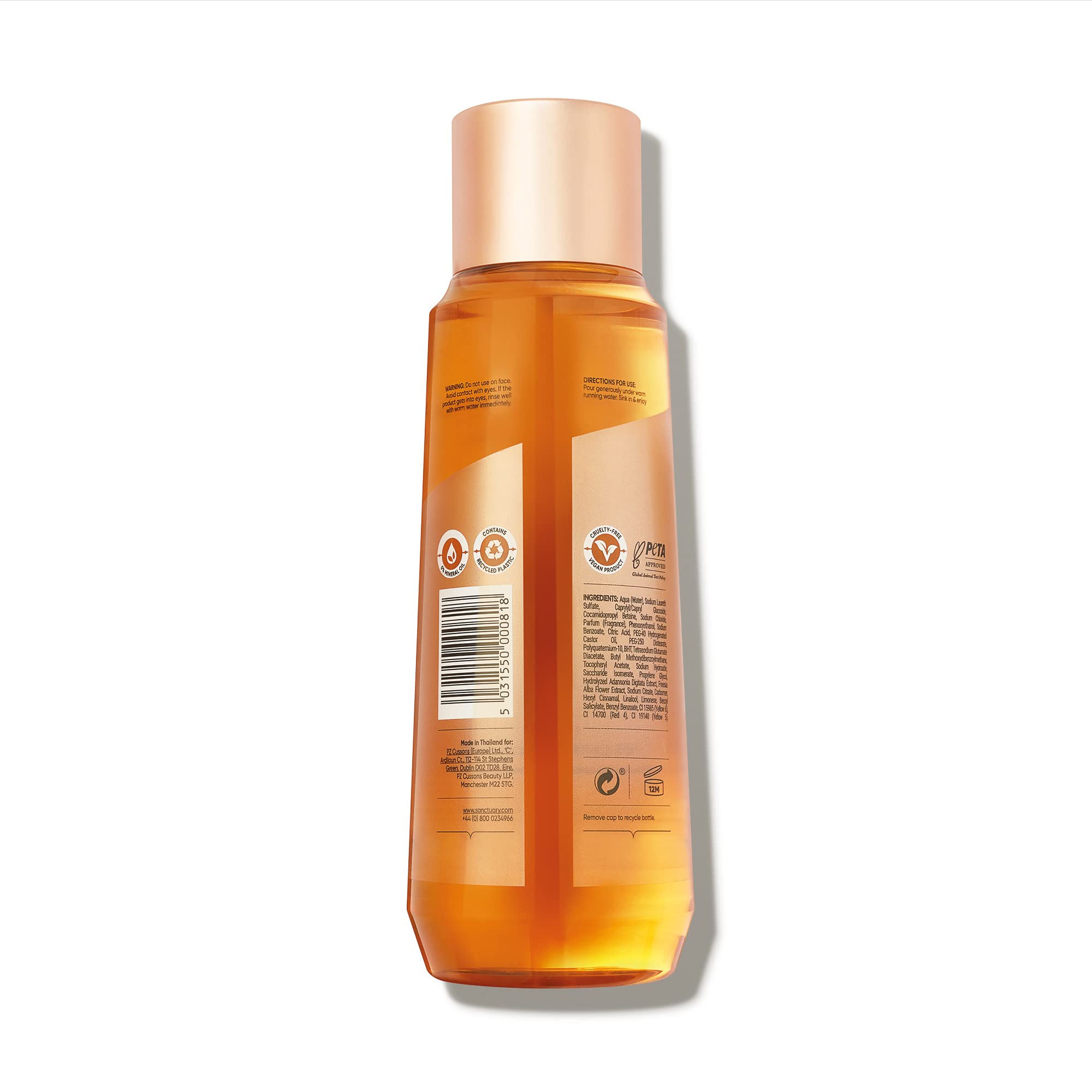 Sanctuary Spa Bath Float, No Mineral Oil, Cruelty Free & Vegan Bubble Bath for Women, 500ml