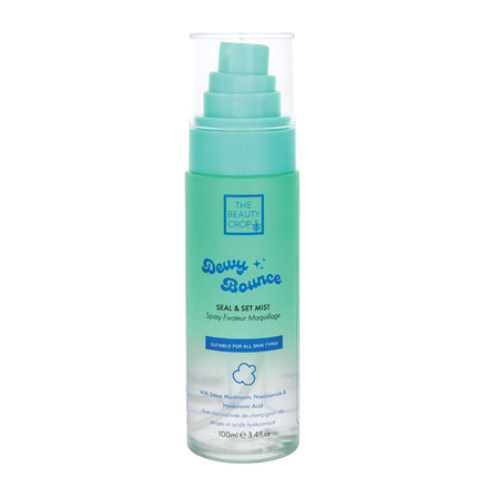 The Beauty Crop Dewy Bounce Seal & Set Mist - Hydrating Setting Spray for Radiant Glow, Smudge Proof, Transfer Resistant, Vegan Friendly - 100 ml