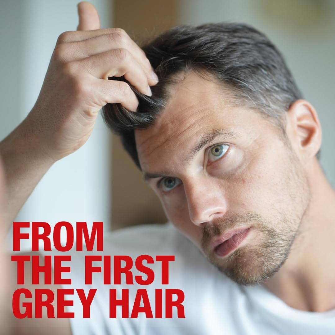Alpecin Grey Attack Caffeine & Colour Shampoo for Men 2x 200ml | Gradually Darker and Stronger Hair | Controlled & Natural Looking Colour Effect for Less Greys | Against Thinning Hair