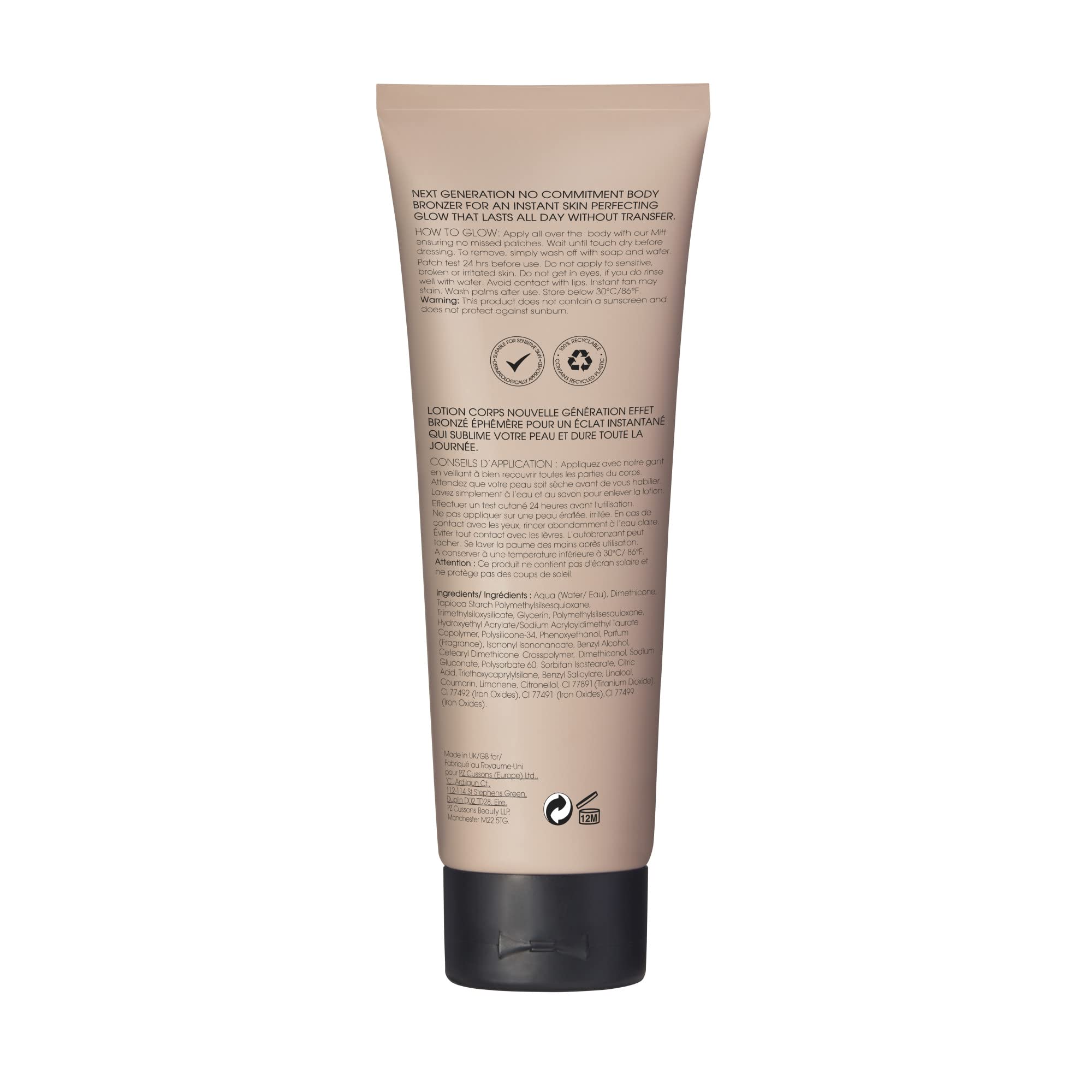 St.Tropez Instant Glow Face & Body Bronzer Makeup, Light/ Medium Shade, Smudge-Proof Body Makeup, Vegan, Natural & Cruelty Free, 3.4 Fl Oz