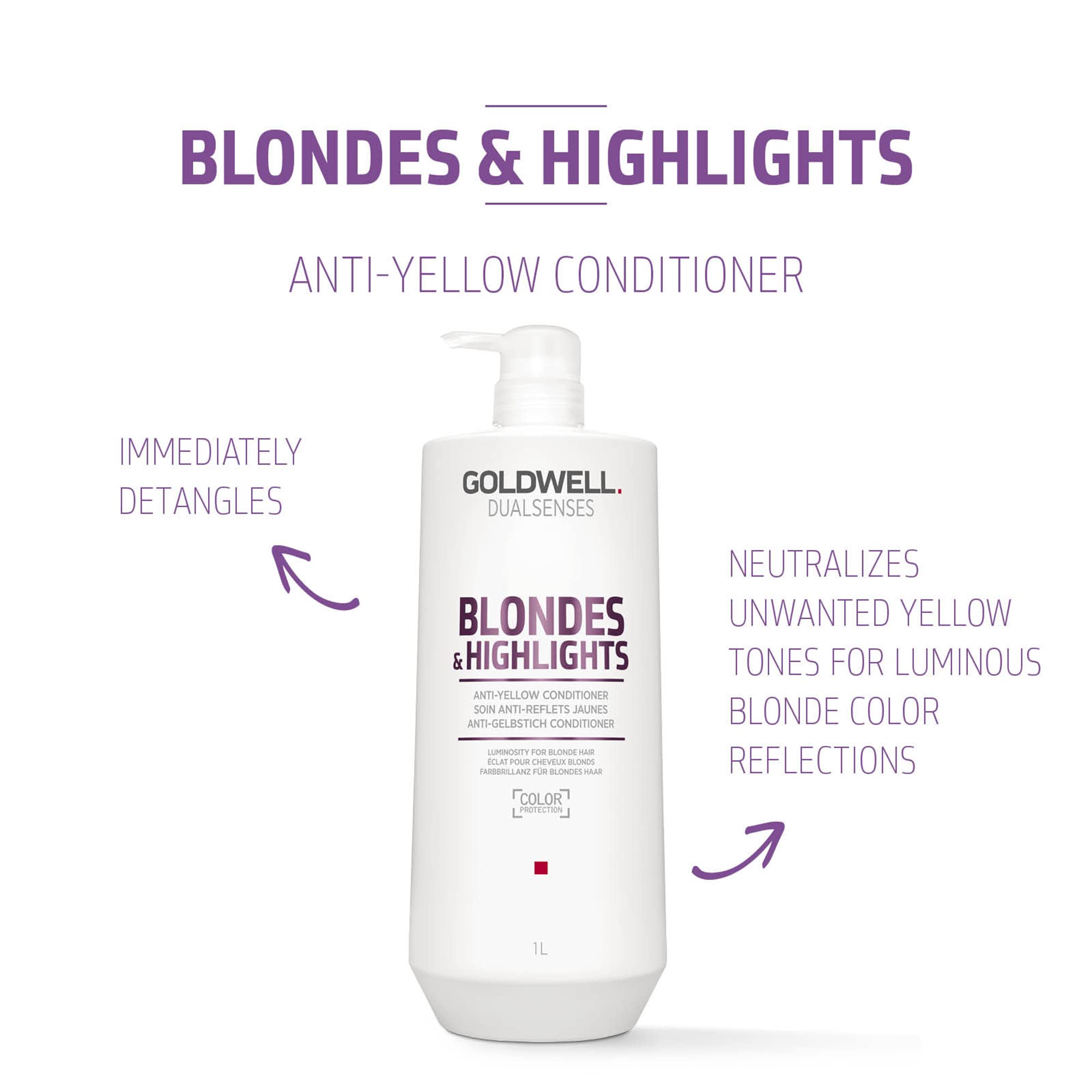Goldwell Dualsenses Blondes & Highlights Anti-Yellow Conditioner, 1 Litre