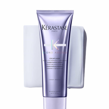 KÉRASTASE Blond Absolute Cicaflash Conditioner for Bleached, Highlighted and Damaged Hair, Strengthens and Nourishes, Protects Against Breakage with Hyaluronic Acid, 8.5 Fl Oz