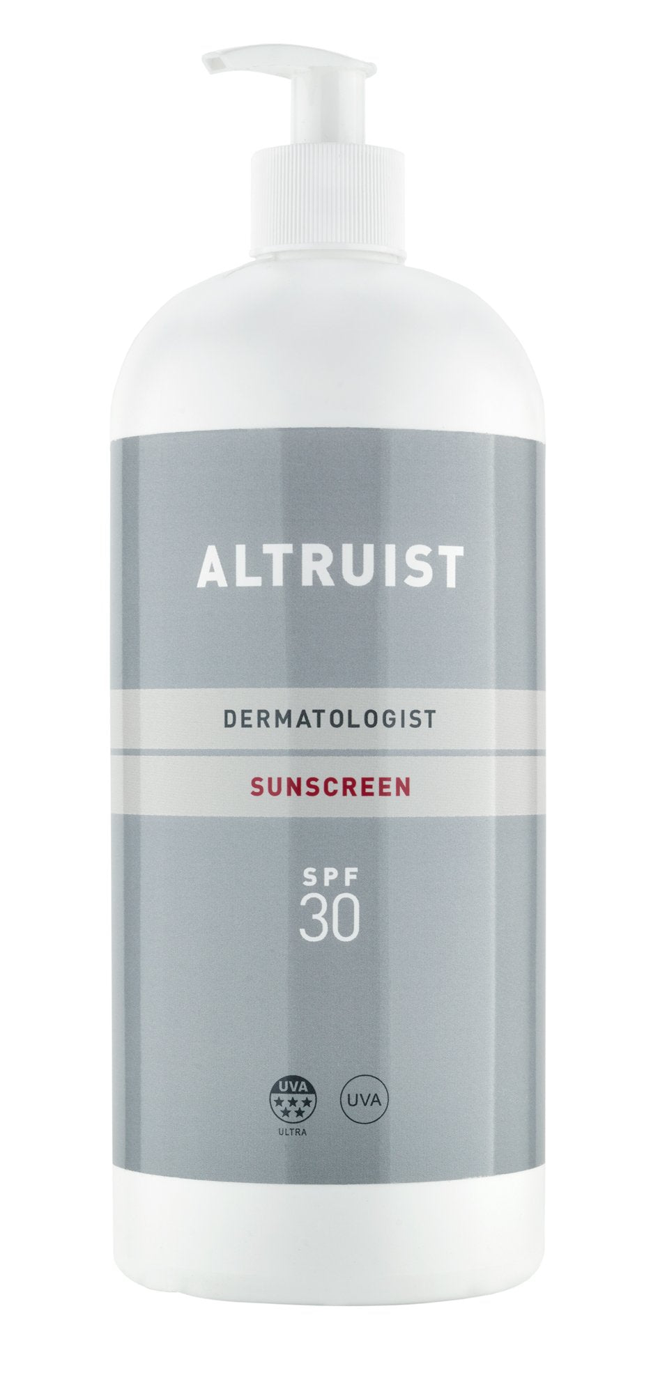 Altruist Dermatologist Sunscreen SPF 30 - 5 star ultra UVA protection, 1 Litre by Altruist