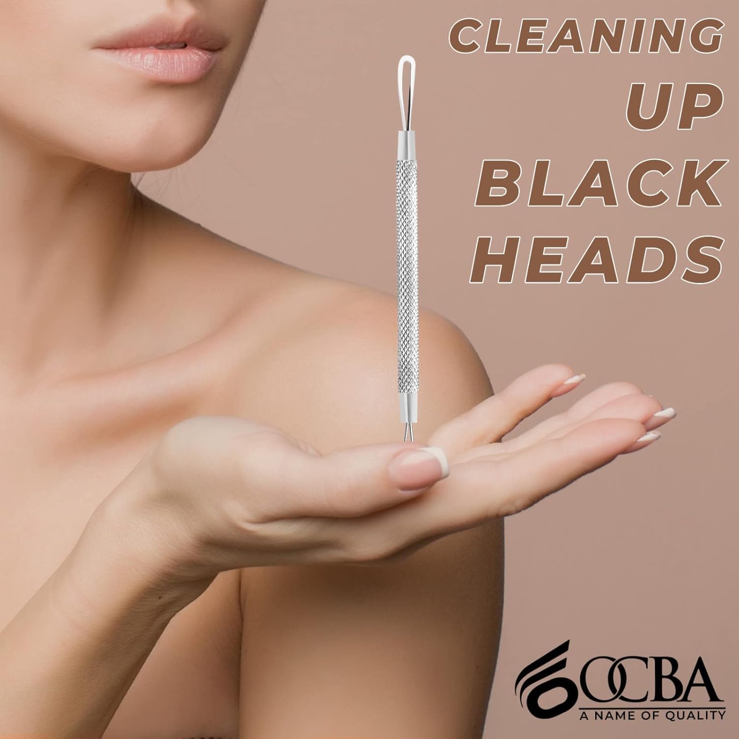 OCBA Blackhead Remover Professional Skincare Spot Treatment Blackhead Remover Tool for Blemish Comedone Whiteheads Pimple Popper with Double Sided Soft Touch and Anti-Slip Design