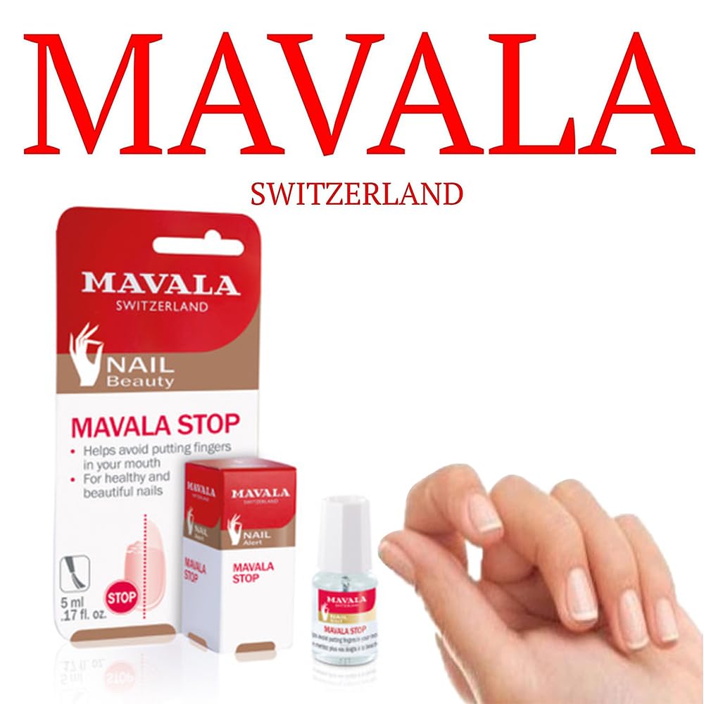 Mavala Stop Deterrent Nail Polish Treatment Stops Putting Fingers In Your Mouth, For Ages 3+, 5 ml (Pack of 1)