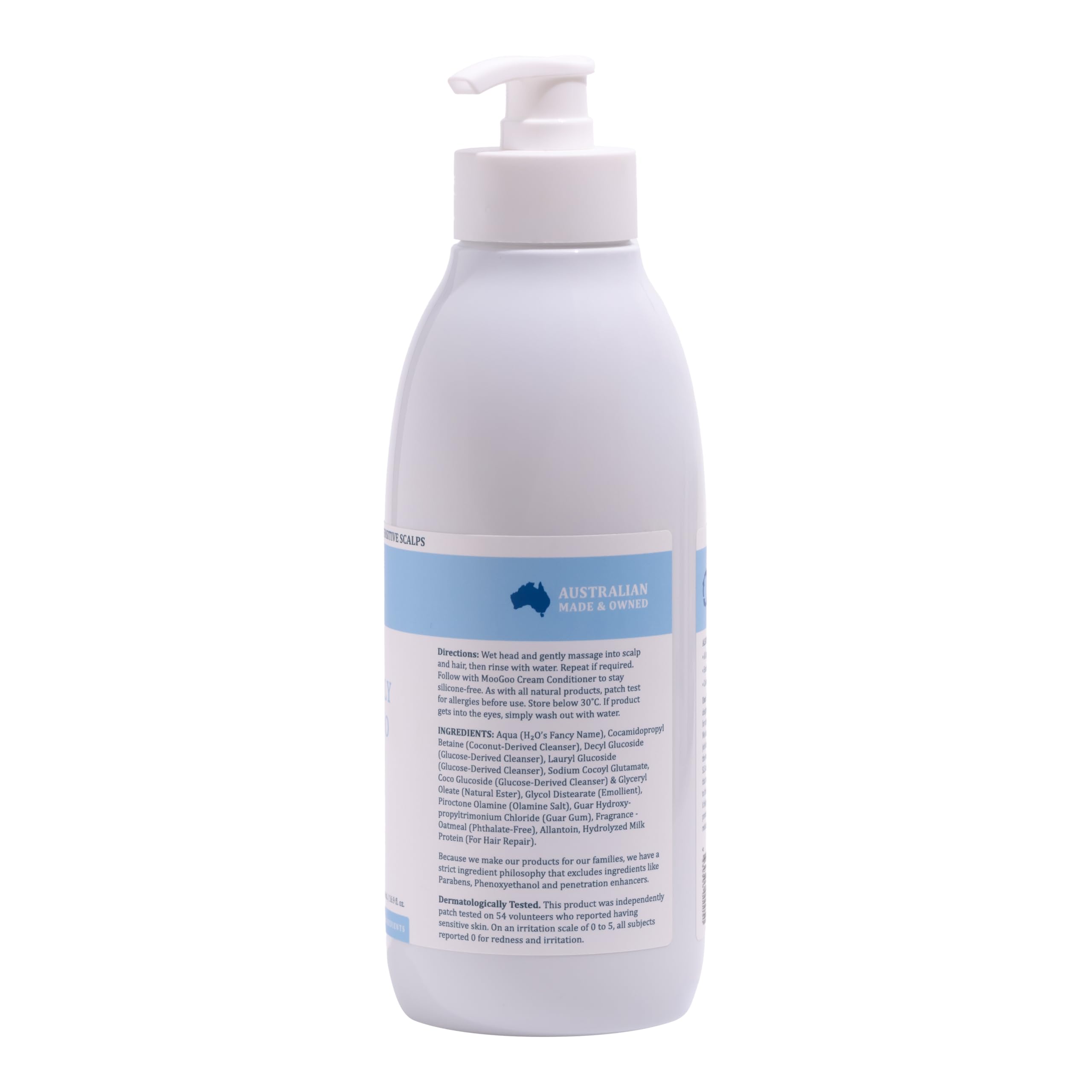 MooGoo Milk Shampoo – For Itchy, Dry, Eczema, Psoriasis & Dandruff Prone Scalps – SLS, Silicone, Sulfate & Paraben Free - Natural & Gentle Formula – 500ml / 16.9 fl.oz.