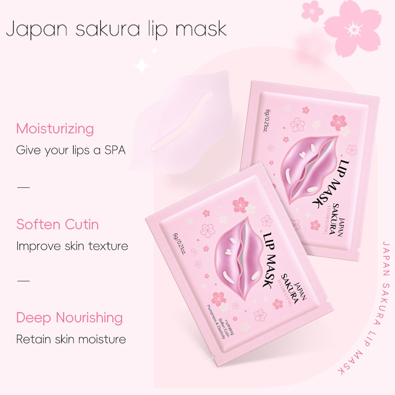Skin Care Set For Teenagers Girls with Cute Mini Luggage,Sakura Skin Care Sets & Kits,Pamper Sets For Girls Gifts,Skincare Set,Serum,Cleanser,Sleep,Mud Mask,Lip Mask,Hair Pins (One Size, Sakura)