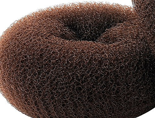 ClothoBeauty Extra Large Ring Style Bun Shaper for Thick and Long Hair, Women's Chignon Donut (4.3 in., Brown)