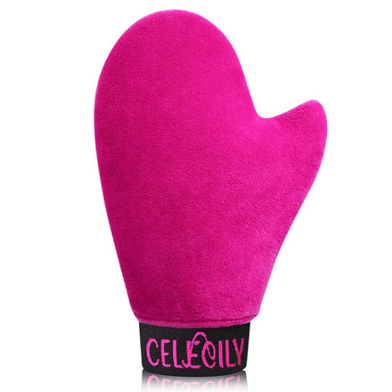 CeleCily Self Tanning Mitt Applicator - Mitten With Thumb and Cuff, Mitts Tanner, Glove for Tan Applicator, Soft Velvet Tanner 1 Count (Pack of 1)