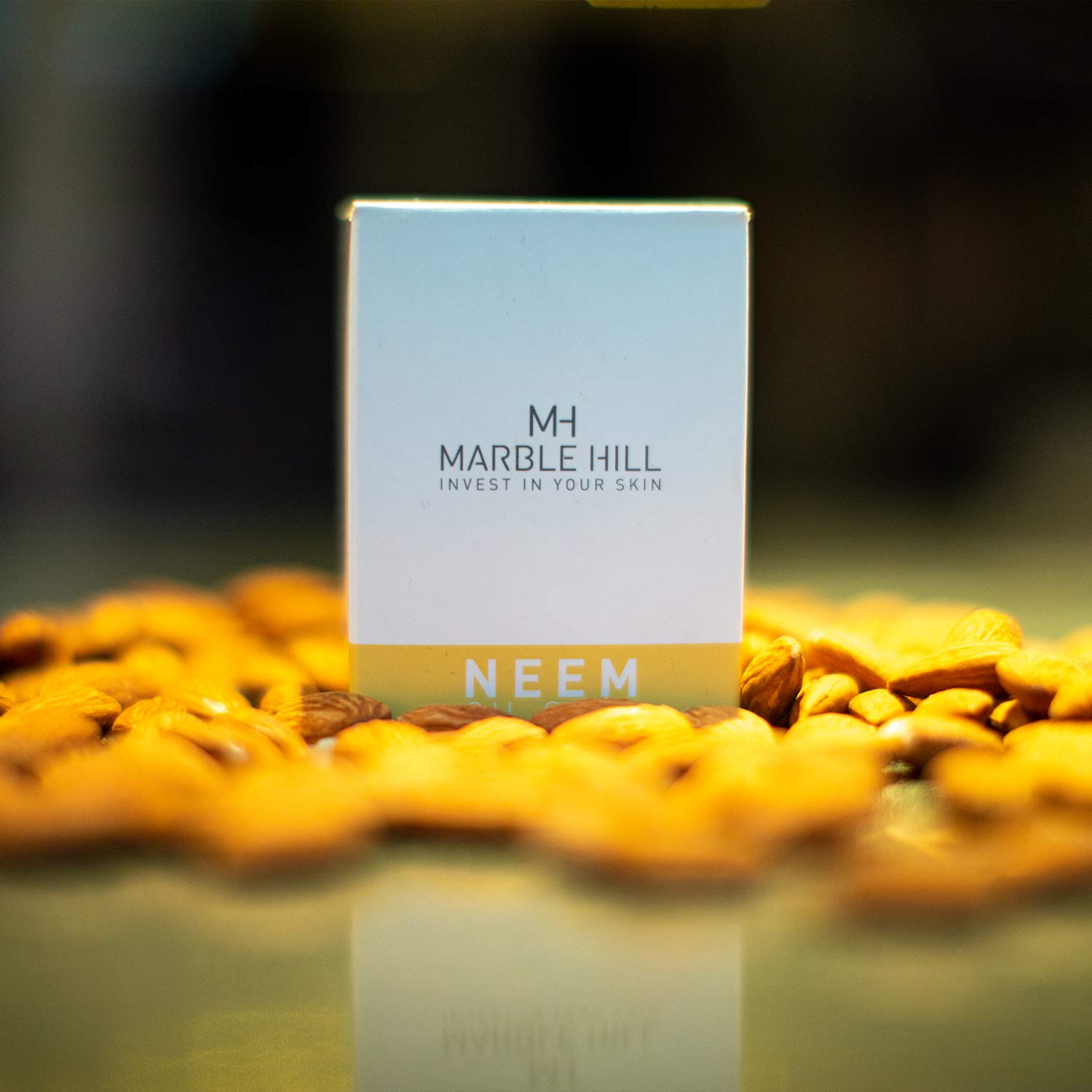 Marble Hill Neem Oil Soap Bar “Fabulously Moisturising - Sunday Times” Dry Sensitive Eczema-Prone Skin Psoriasis Natural Cleanser for Face Hands, Body All Ages with Shea Butter Vitamin E 100g