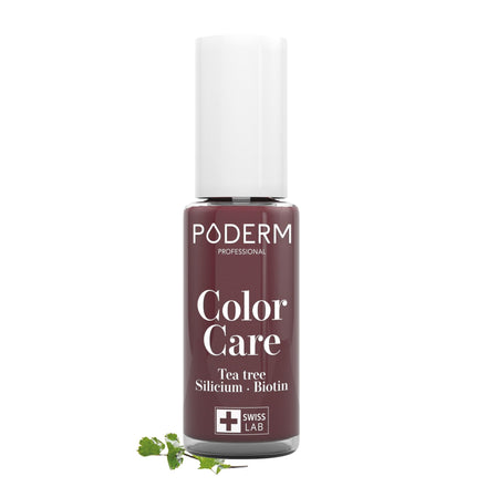 PODERM Swiss-Made Antifungal Nail Polish – Black Red | Breathable Treatment with Tea Tree, Silicon & Biotin | Strengthens, Repairs & Conceals Yellow, Brittle & Damaged Nails | Podiatrist-Developed