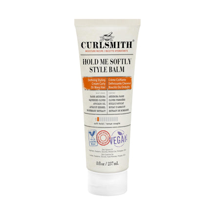 Curlsmith - Hold Me Softly Style Balm - Vegan Soft Hold Styling Cream for Wavy and Curly Hair, Natural Look (237ml)