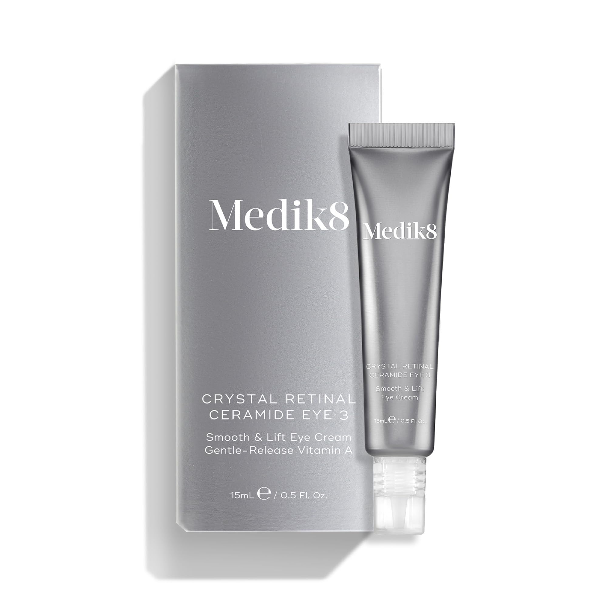 Medik8 Crystal Retinal Ceramide 3 Eye Cream - Anti Ageing & Anti Wrinkle - Smooth & Lift Eye Cream - 0.03% Retinal Strength - 11x Faster than Retinol - For New Vitamin A Users - 15ml