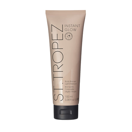St.Tropez Instant Glow Face & Body Bronzer Makeup, Light/ Medium Shade, Smudge-Proof Body Makeup, Vegan, Natural & Cruelty Free, 3.4 Fl Oz