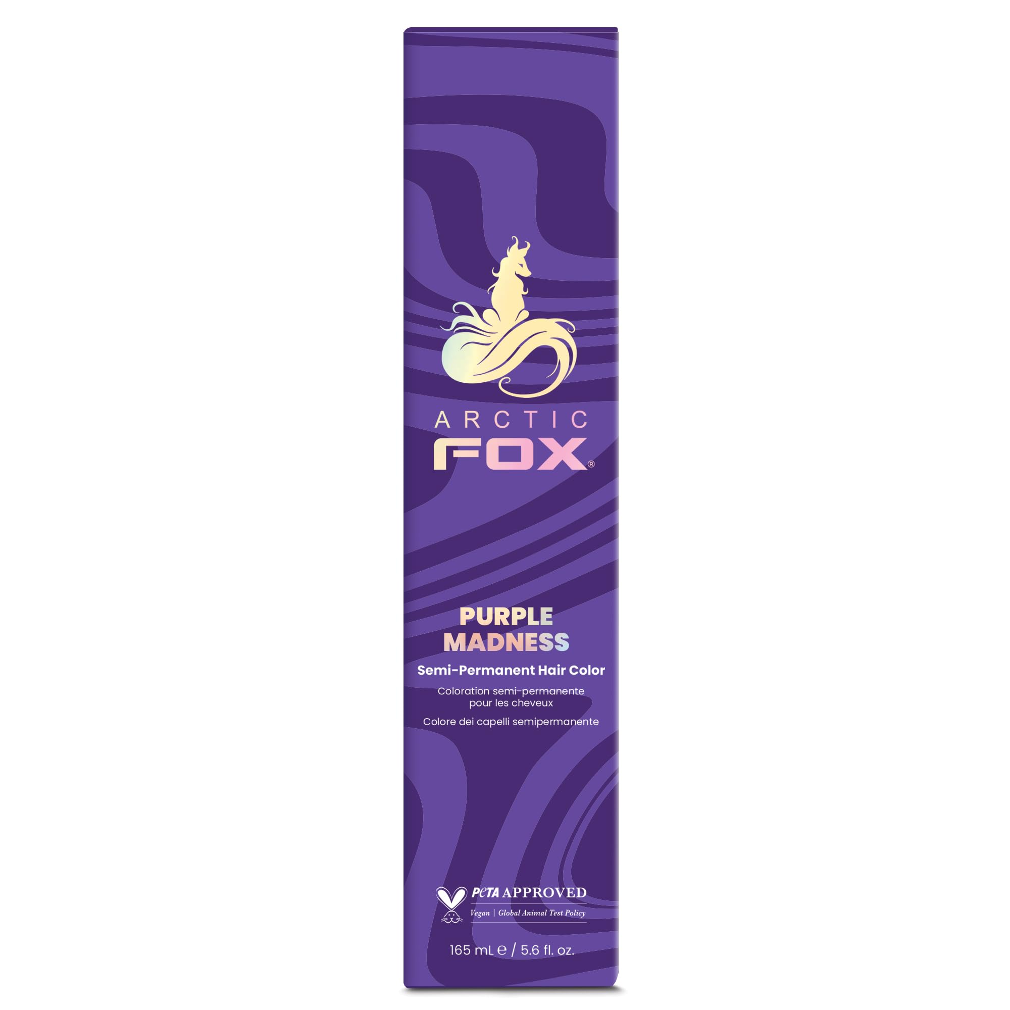 ARCTIC FOX 100% Vegan & Cruelty Free Vibrant Semi Permanent Hair Colour Dye - Purple Madness 165 ml e