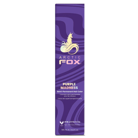 ARCTIC FOX 100% Vegan & Cruelty Free Vibrant Semi Permanent Hair Colour Dye - Purple Madness 165 ml e