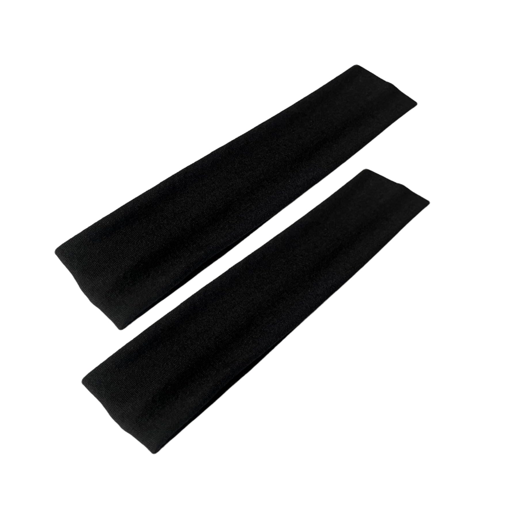 5 cm Wide Hair Bands Plain Stretch Kylie Head Band Bandeau Unisex headbands (Black)