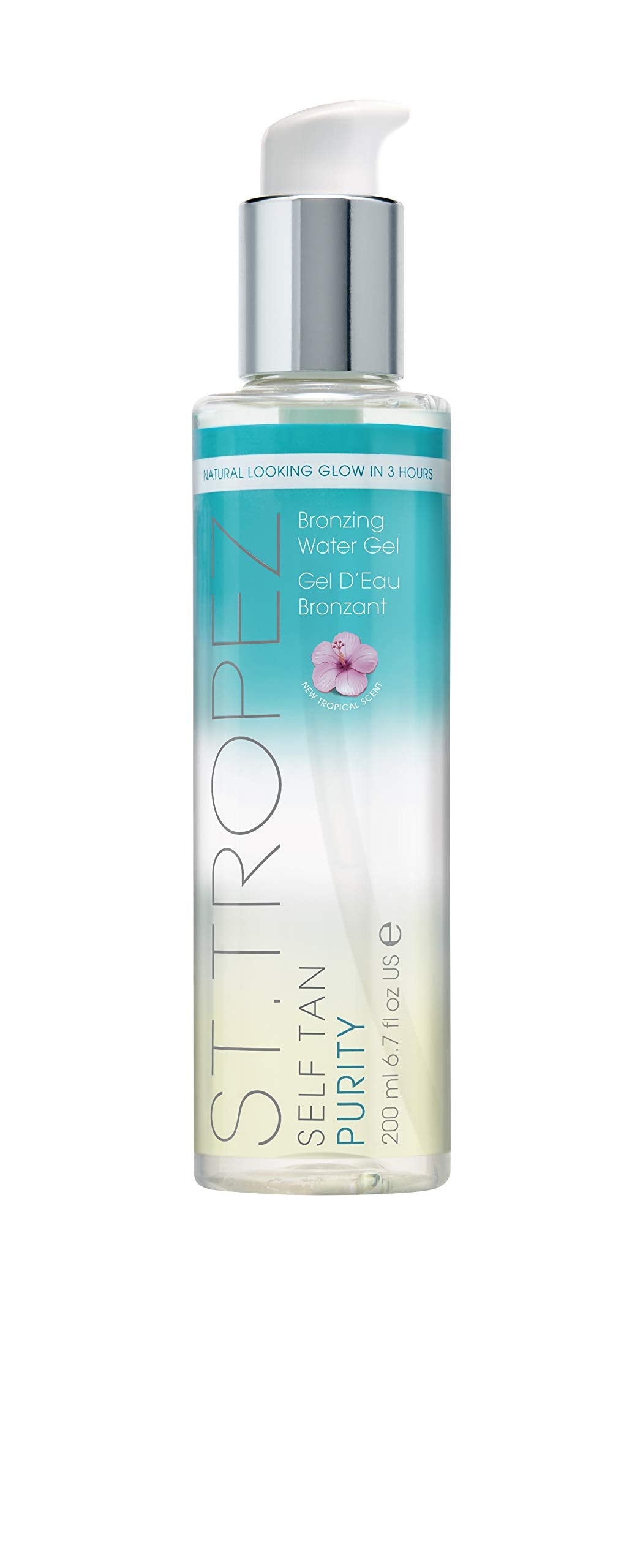 St.Tropez Self Tan Purity Bronzing Water Gel, Clear Tanning Water Gel, Streak-Free Finish, Develops in 4-8 Hours, Vegan, Natural & Cruelty Free, 200 ml