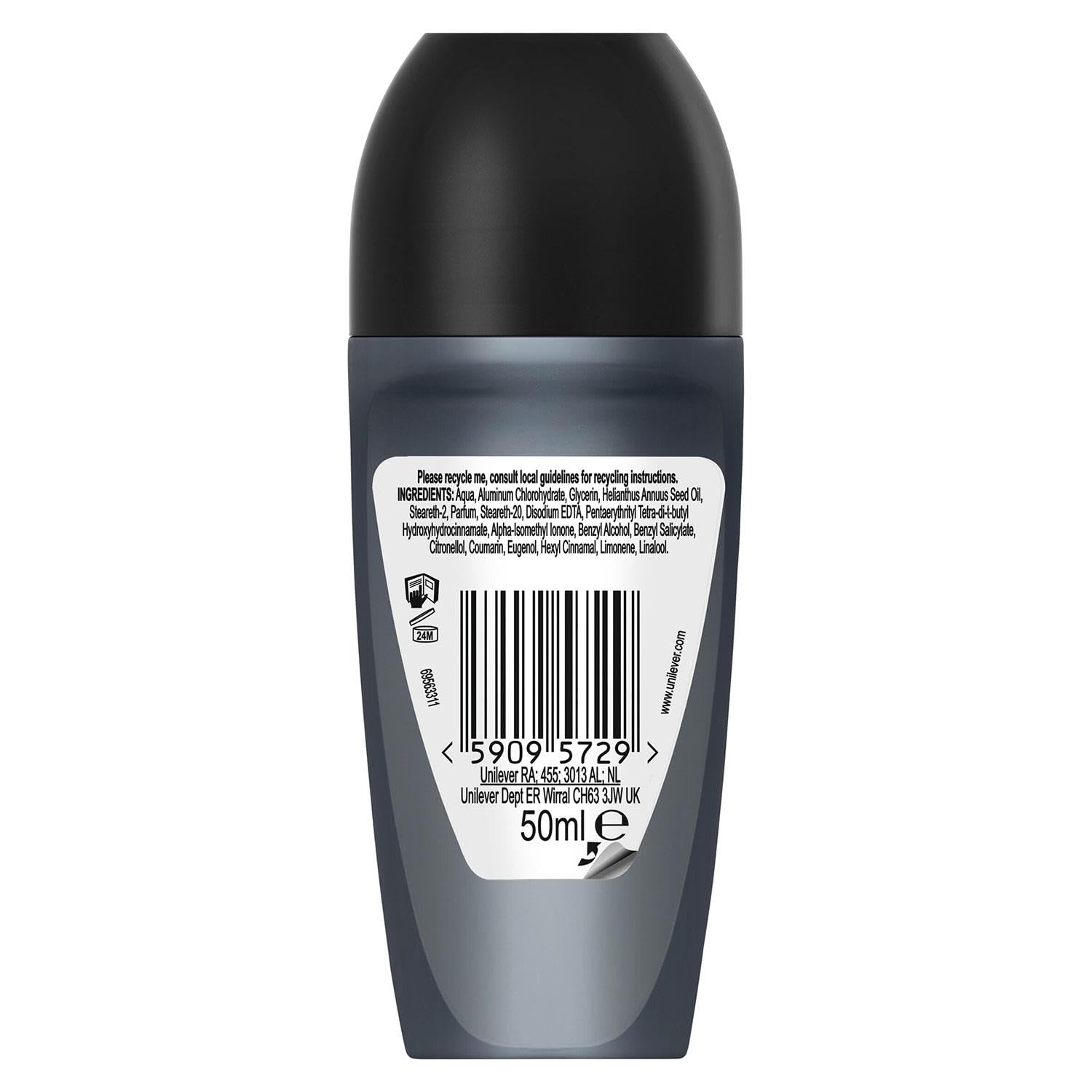 Sure Antiperspirant Roll On Sensitive 48H Sweat and Odour Protection Roll On with Sandalwood, Patchouli and Vanilla Fragrance Deodorant for Men, 50ml Pack of 6