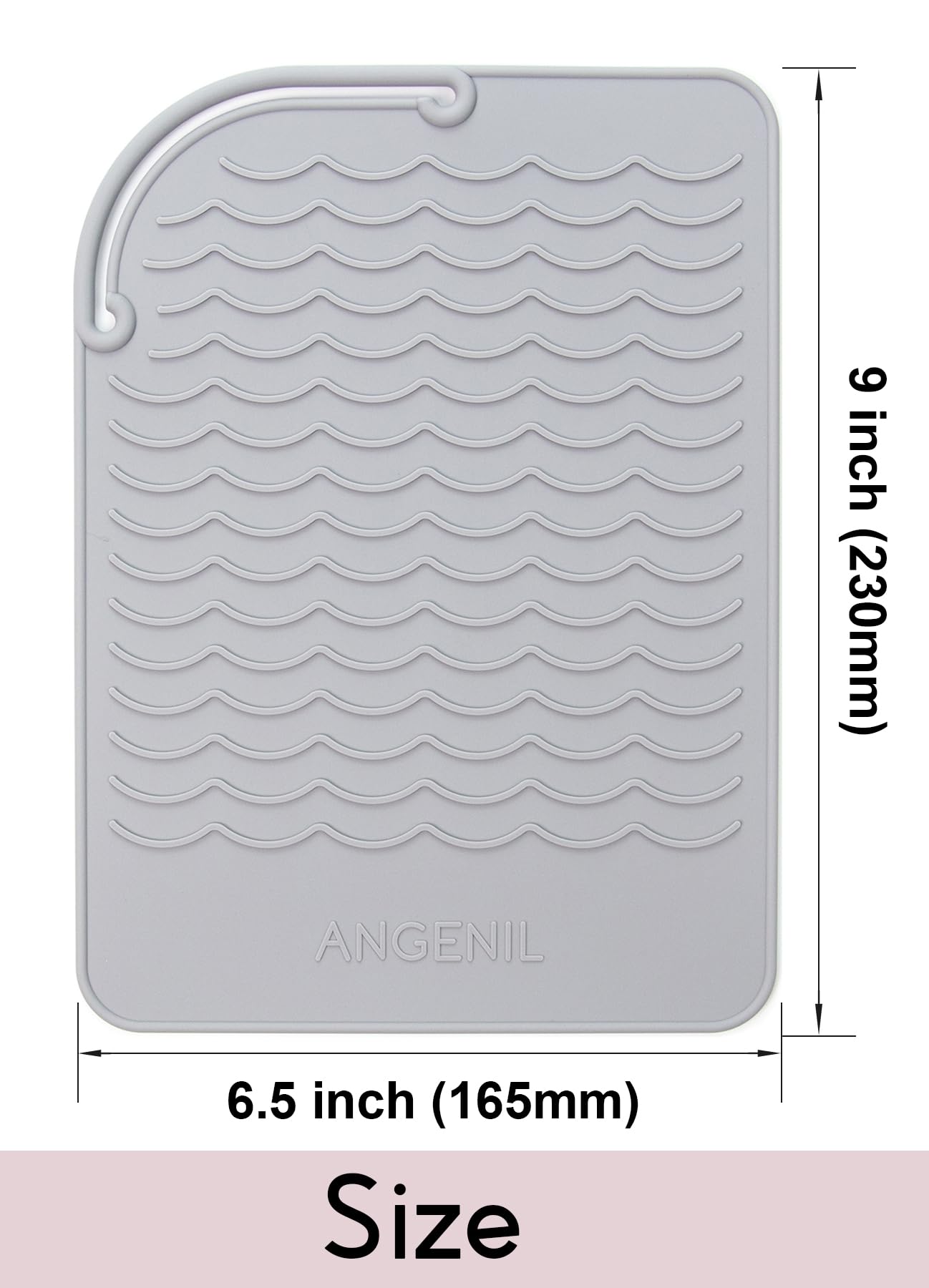 ANGENIL Flat Iron Silicone Mat and Travel Case for Hair Tools - Heat Resistant Mat, Straightener Pad, and Curling Iron Sleeve (9" x 6.5")
