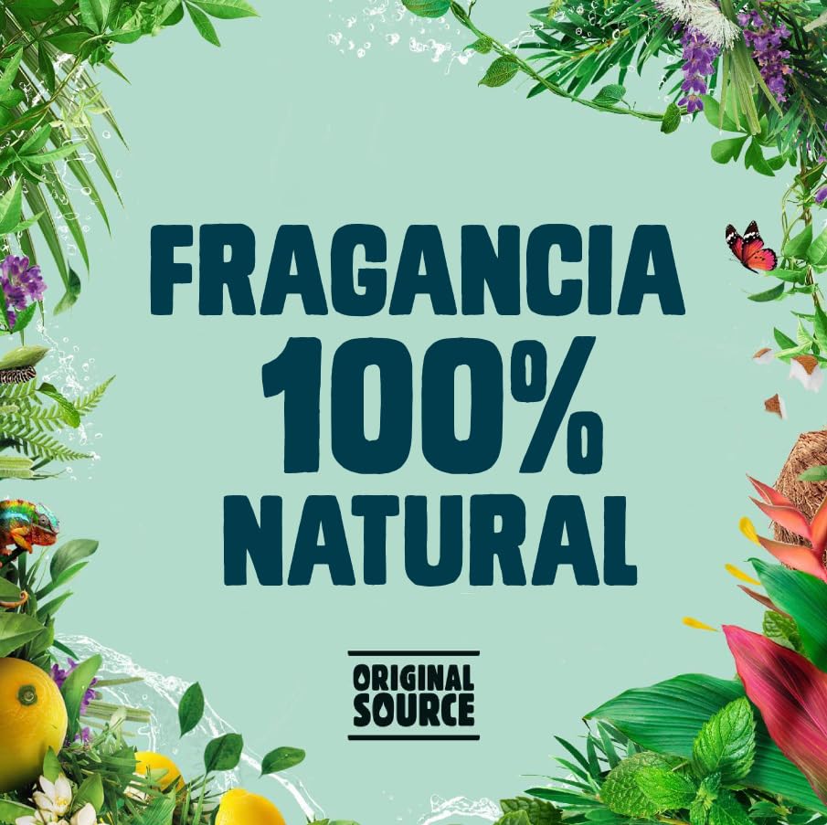 Original Source Coconut and Shea Butter Shower Gel, 100 Percent Natural Fragrance, Vegan, Cruelty Free, Paraben Free, Bulk Buy, Pack of 6 x 500 ml