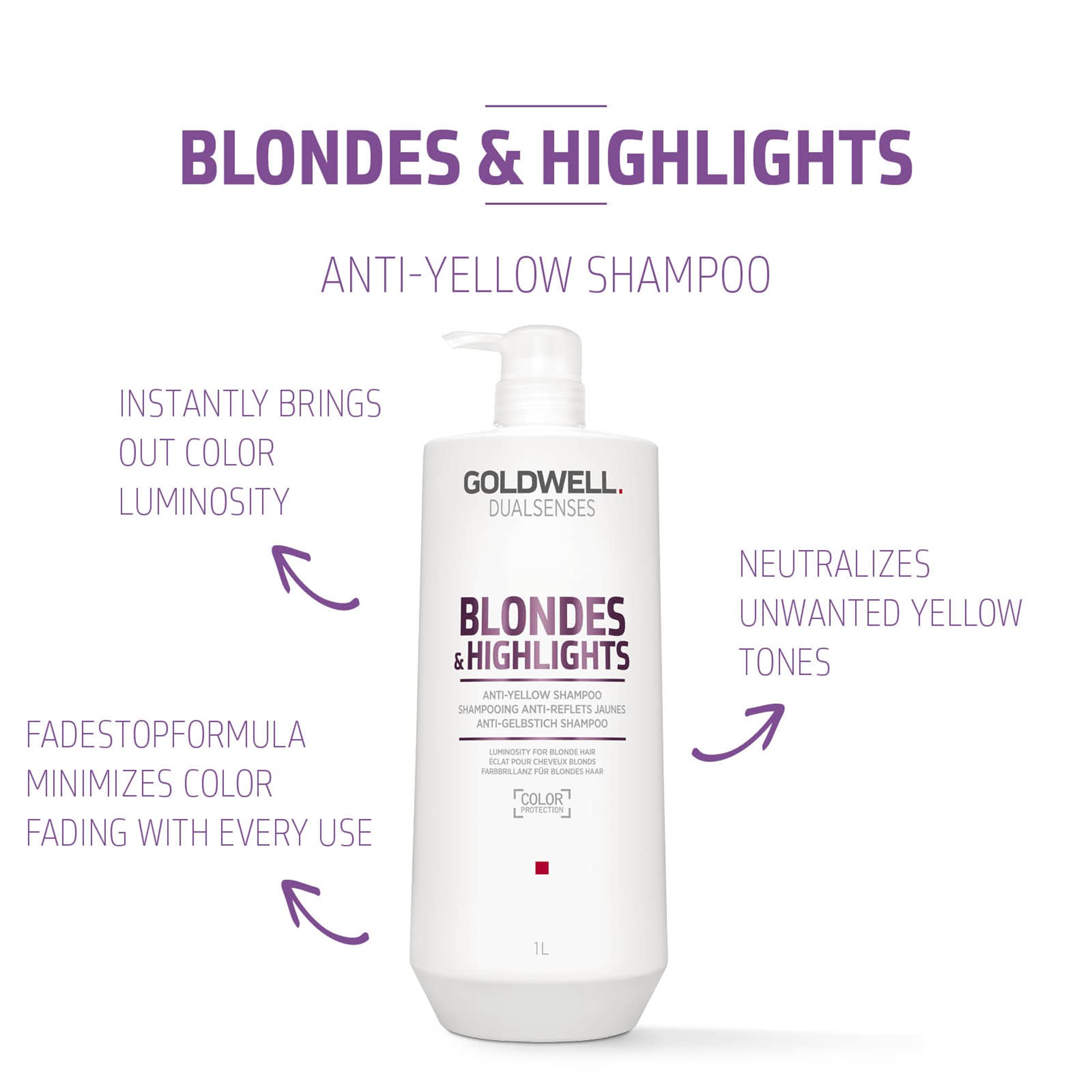 Goldwell Dualsenses Blondes & Highlights Anti-yellow Shampoo, 1 Litre