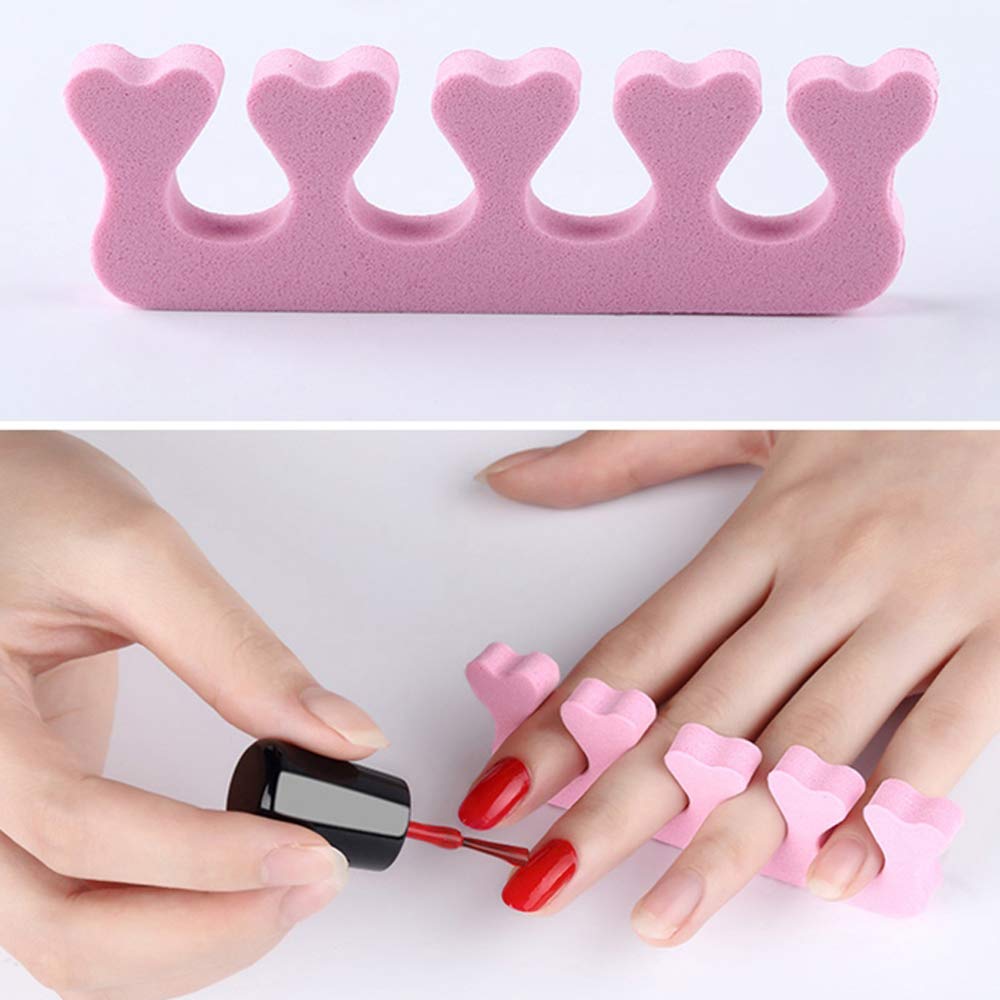 20pcs Soft Foam Sponge Toe Separators Finger Dividers Soft Sponge Finger Divider Spacer Nail Art Manicure Pedicure Tools