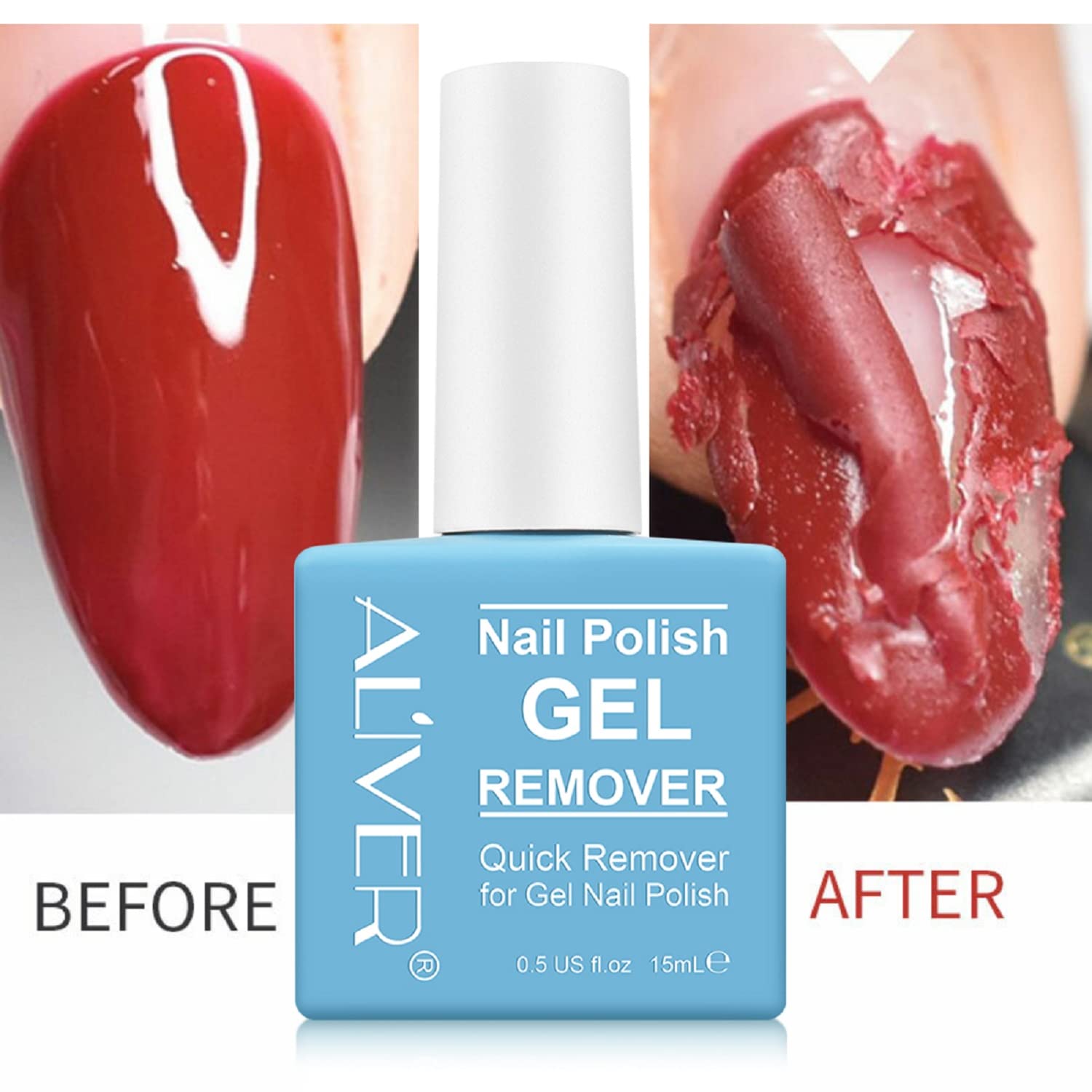 Magic Nail Polish Remover 2 Pack, Remove Gel Nail Polish, Easily Quickly Peel Off In 2-3 Minutes, Professional Removes Soak-Off Gel Nail, Protect Nail, No Need For Foil, Soaking Or Wrapping, 0.5 Fl Oz