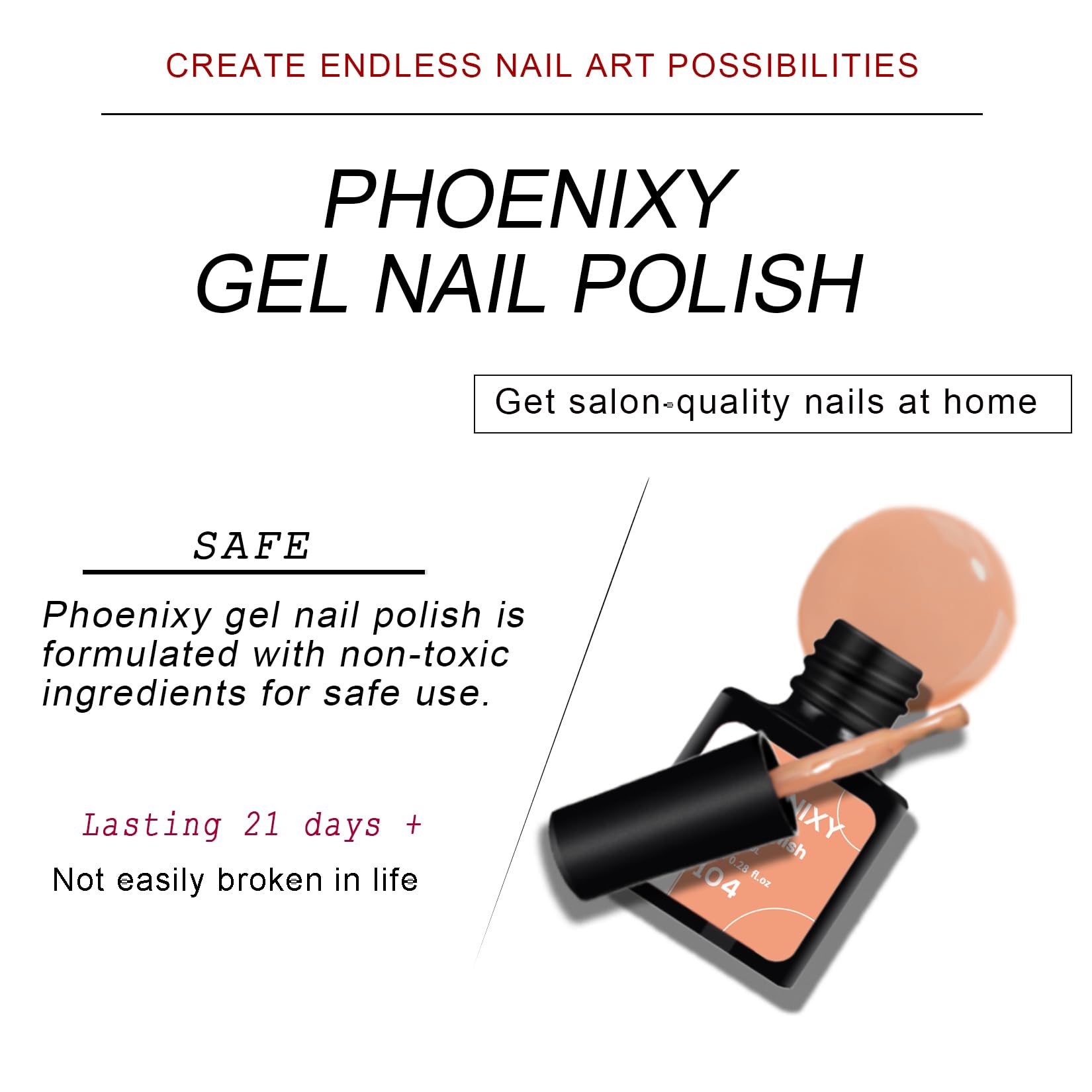 Phoenixy Gel Nail Kit, 48 Effects Gel Nail Polish Set with 48W Manicure Lamp Starter Kit Complete 8ml 16 Colours Nail Polishes Professional Salon Set