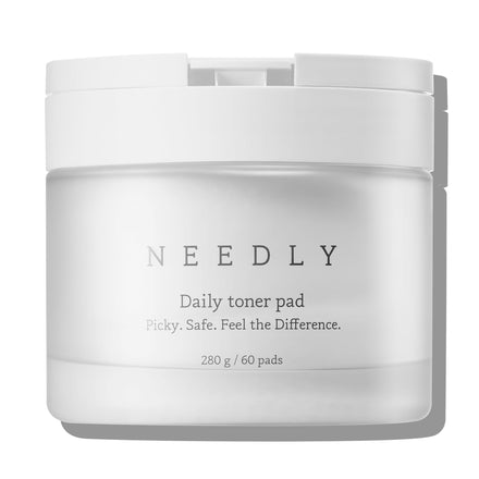 Needly Daily Toner Pad, Exfoliating Facial Pads with BHA & PHA, Deep Hydration, Pore Minimizer for Face, Centella, Tea Tree, High Volume Essence, Extra Large Cotton Pad, Korean Skin Care (60 Pads)