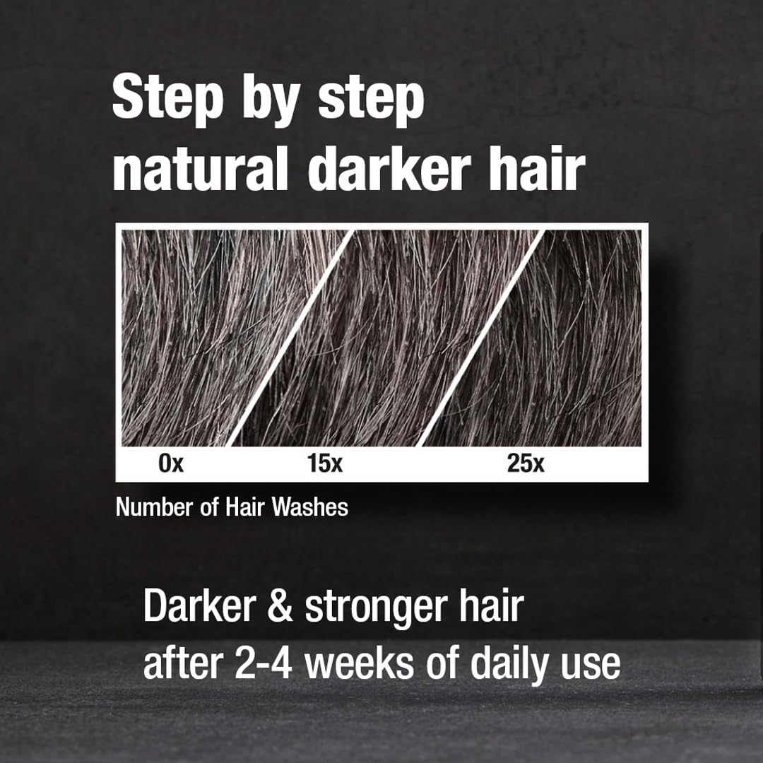 Alpecin Grey Attack Caffeine & Colour Shampoo for Men 2x 200ml | Gradually Darker and Stronger Hair | Controlled & Natural Looking Colour Effect for Less Greys | Against Thinning Hair